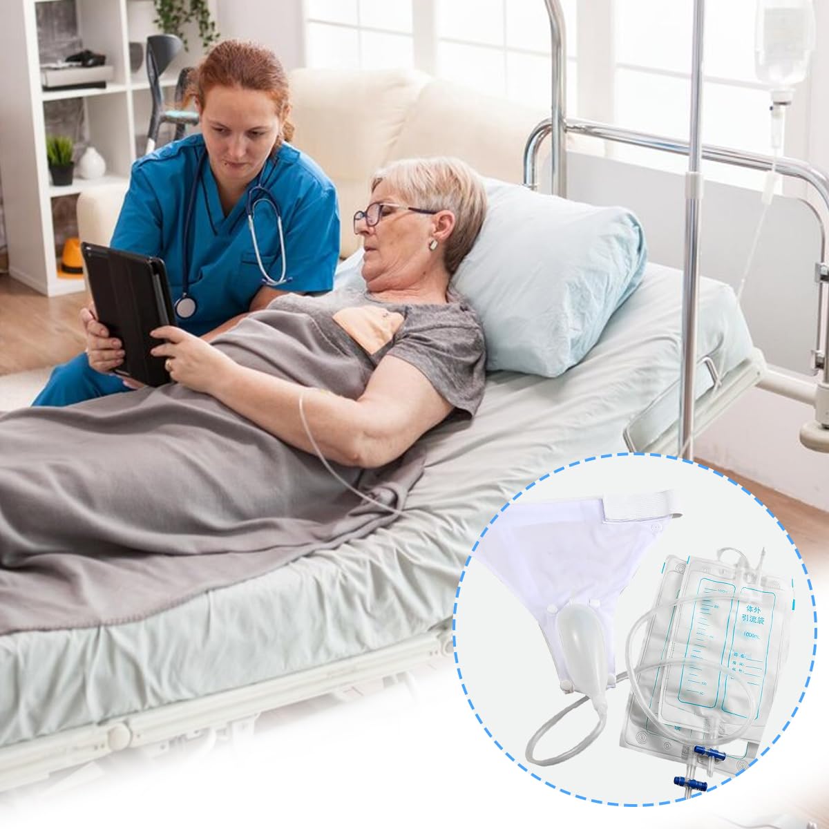 HANNEA Wearable Urinal for Women, Protable Male Urine Collection Bag, Reusable Silicone Urine Bag, External Catheter for Women, Elderly Urinal, Female HANNEA Wearable Urinal for Women, Protable Male Urine Collection Bag, Reusable Silicone Urine Bag, External Catheter for Women, Elderly Urinal, Female